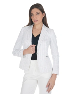 Veste légère à fines rayures en mélange de coton | Vestes et Blazers | Dika.com - 1 Veste légère à fines rayures en mélange de coton | Vestes et Blazers - 1