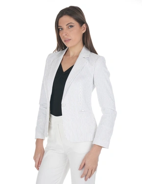 Veste légère à fines rayures en mélange de coton | Vestes et Blazers | Dika.com - 2 Veste légère à fines rayures en mélange de coton | Vestes et Blazers - 2