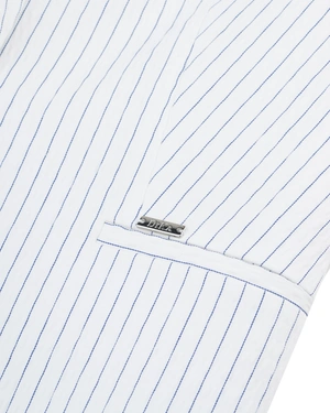 Veste légère à fines rayures en mélange de coton | Vestes et Blazers | Dika.com - 5 Veste légère à fines rayures en mélange de coton | Vestes et Blazers - 5