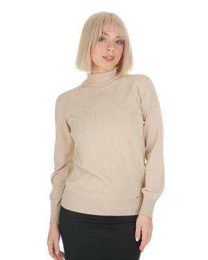 Light gray fine turtleneck sweater made with seamless technology | Knitwear | Dika.bg - 2 Light gray fine turtleneck sweater made with seamless technology | Knitwear - 2