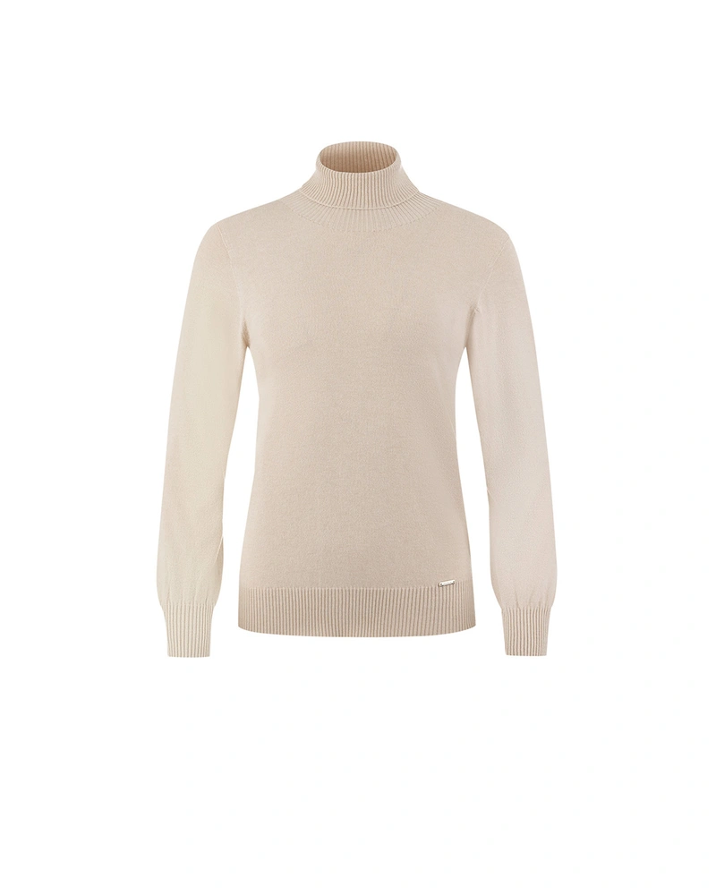 Light gray fine turtleneck sweater made with seamless technology | Knitwear | Dika.bg Light gray fine turtleneck sweater made with seamless technology | Knitwear