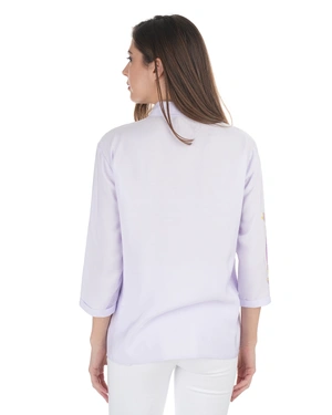 Chemise légère avec un détail floral, en viscose et rayonne | Chemises - 2