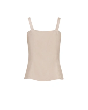 Gornji deo od mešavine lana sa bretelama i dugmadima u svetlo praškasto ružičastoj boji | Casual kolekcija - 5