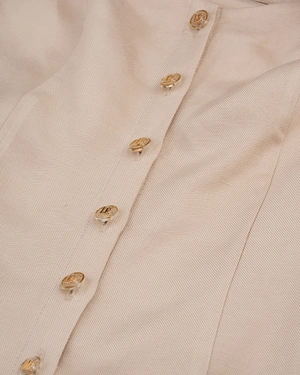 Gornji deo od mešavine lana sa bretelama i dugmadima u svetlo praškasto ružičastoj boji | Casual kolekcija - 6