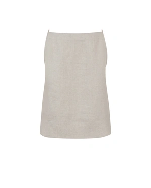 Laneni top sa bretelama u prirodnoj boji | Pure cotton and linen collection - 4