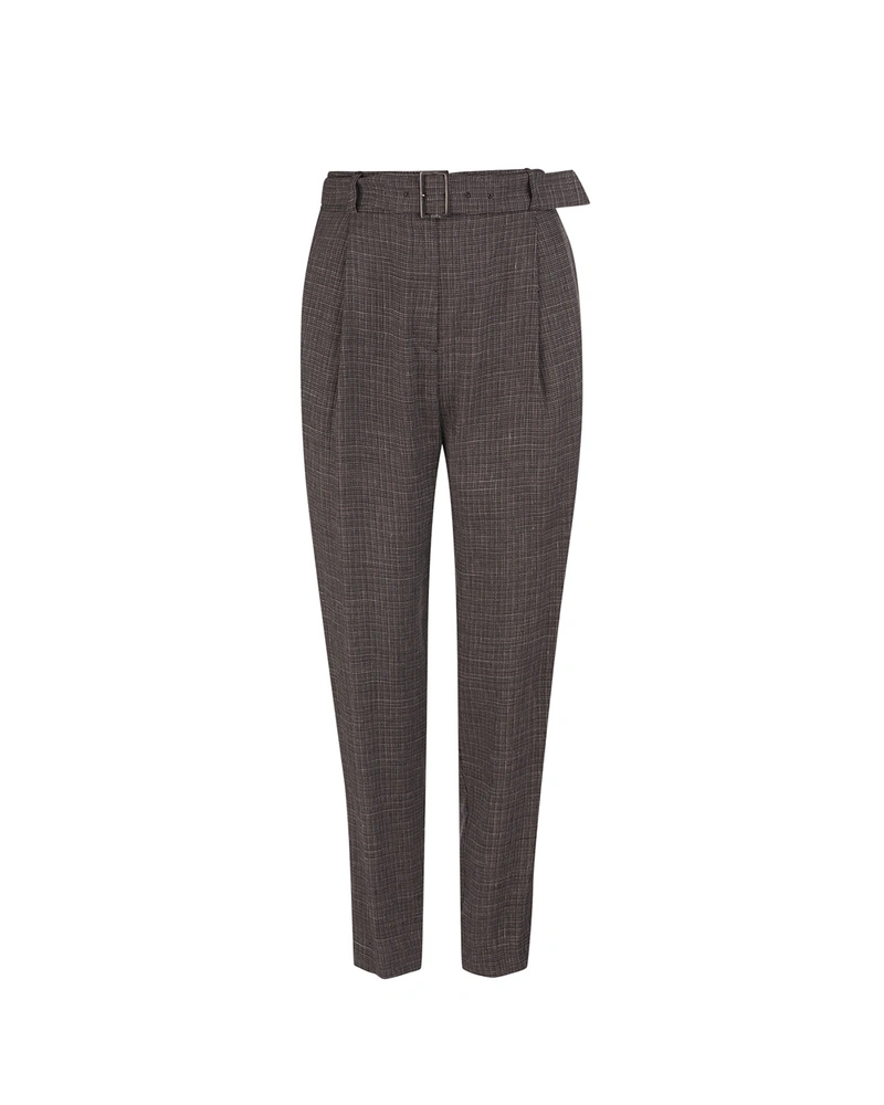 Linen trousers with relaxed top and carrot leg | All products