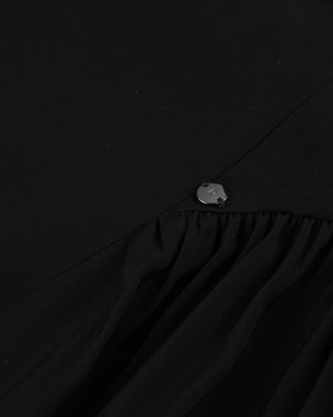 Little black dress with straps, defined waist, and flared skirt | SUMMER COLLECTION - 7
