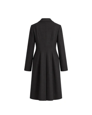 Long black wool coat with double-breasted fastening | Outwear | Dika.com - 3 Long black wool coat with double-breasted fastening | Outwear - 3