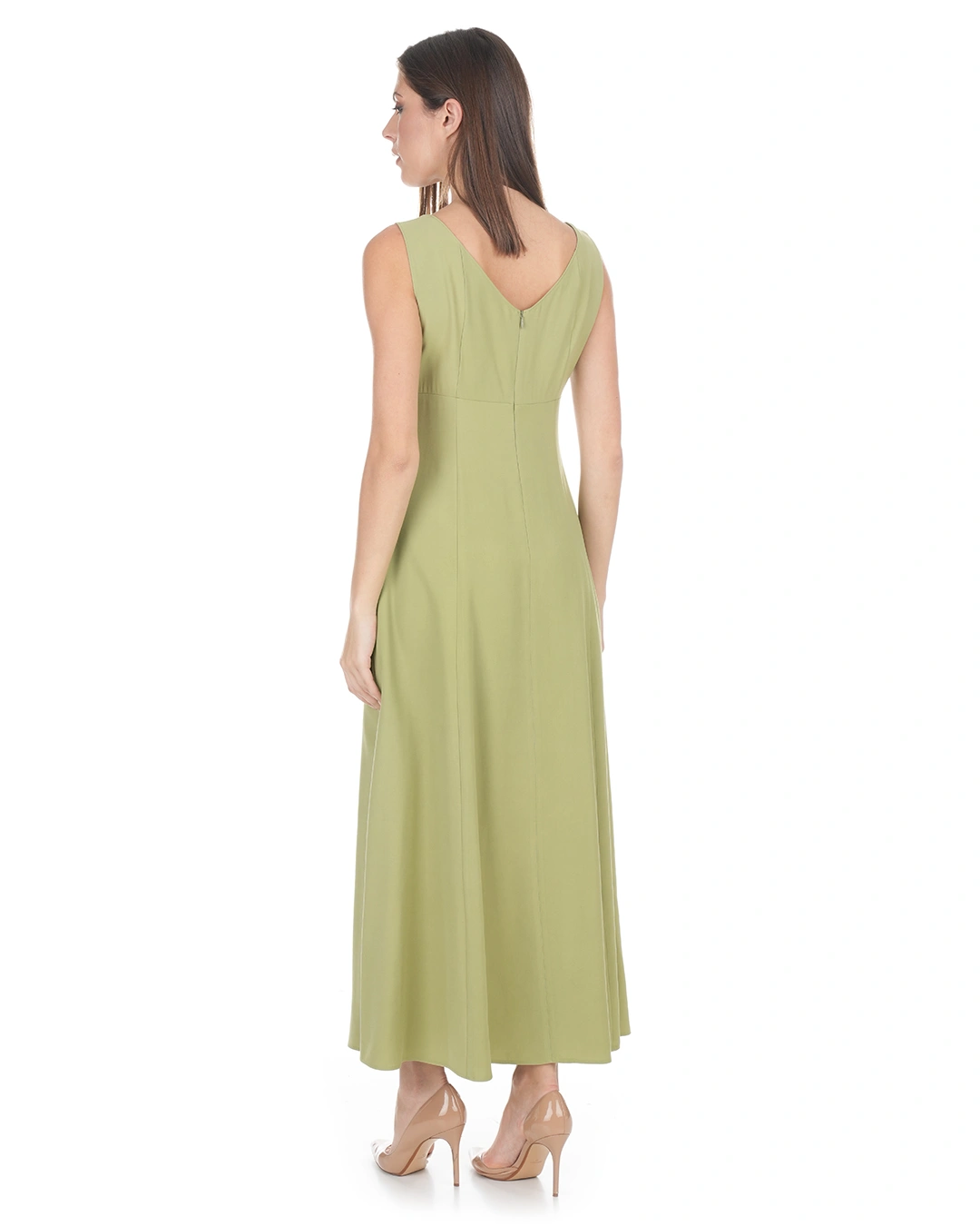 long green linen dress Yumi Kim Rocky SUMMER Linen Dress Green Linen / XS main image 0