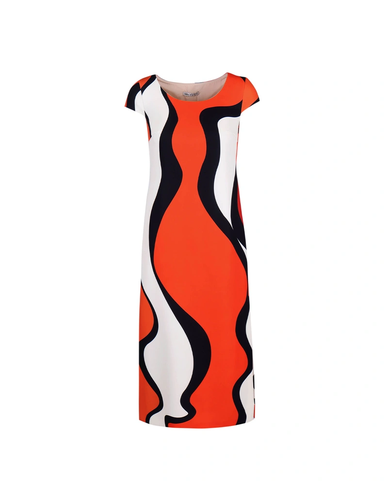 Long dress with a geometric motif | Dresses and Jumpsuits
