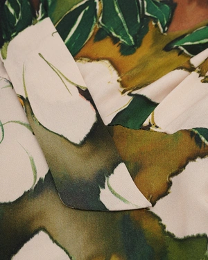 Duga viskozna haljina sa cvetnim dezenom u zelenim nijansama | KOLEKCIJA - 8