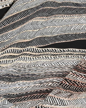 Long viscose dress in earthy tones |  - 2