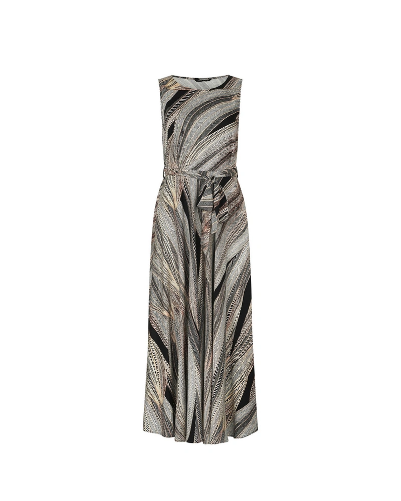 Long viscose dress in earthy tones | Dresses and Jumpsuits