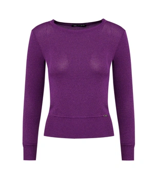 Lurex fine knit top |  - 3