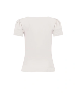 Tricou lurex cu decolteu în V | Tricouri - 1