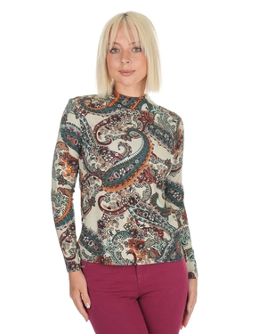 Lyocell blouse with paisley print |  - 3