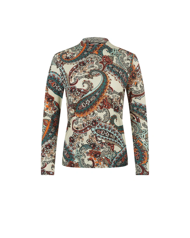 Lyocell blouse with paisley print | T-shirts