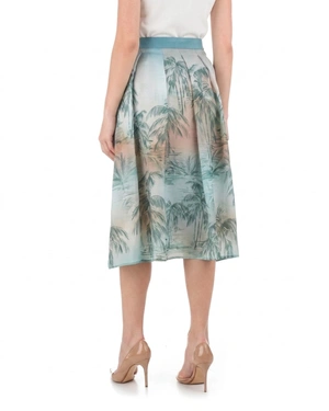 Maxi Lyocell skirt with exotic palm print | Skirts and Shorts - 2
