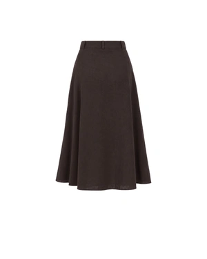 Midi skirt in chocolate brown | Skirts and Shorts | Dika.bg - 1 Midi skirt in chocolate brown | Skirts and Shorts - 1