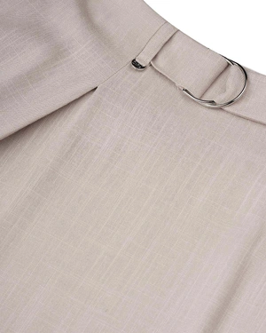Midi skirt made of viscose and linen blend | Skirts - 2