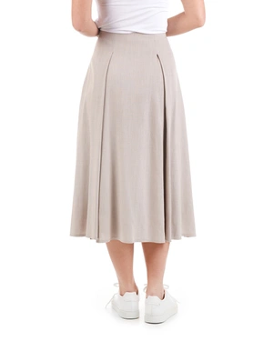 Midi skirt made of viscose and linen blend | Skirts - 4