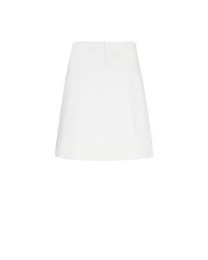 Minimalist white straight skirt | Skirts and Shorts - 4