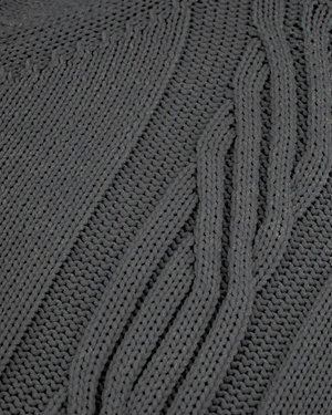 ნაცრისფერი პულოვერი ნაწნავიანი ნაქსოვით | Knitwear | Dika.rs - 2 ნაცრისფერი პულოვერი ნაწნავიანი ნაქსოვით | Knitwear - 2