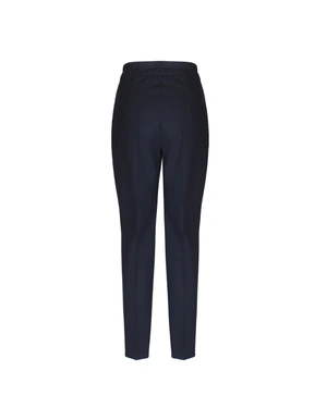 Navy blue business trousers with a tapered leg | Trousers and Leggings - 1