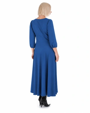 Robe bleu marine à manches longues | Robes - 2