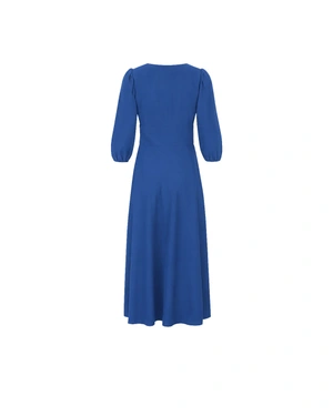 Robe bleu marine à manches longues | Robes - 3