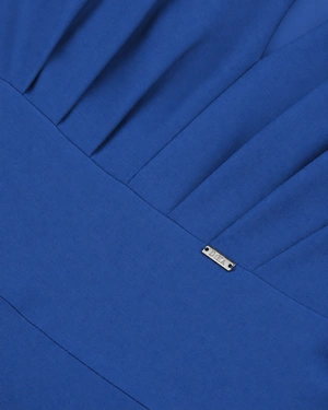 Robe bleu marine à manches longues | Robes - 4