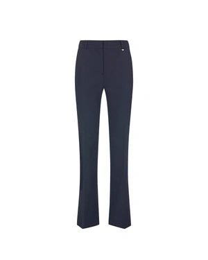 Navy blue women's straight-leg trousers made from recycled fabric | Trousers | Dika.com Navy blue women's straight-leg trousers made from recycled fabric | Trousers