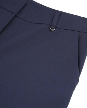 Navy blue women's straight-leg trousers made from recycled fabric | Trousers | Dika.com - 5 Navy blue women's straight-leg trousers made from recycled fabric | Trousers - 5
