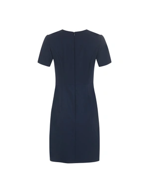 Rochie bleumarin cu panou plisat în partea de jos | Rochii | Dikastore.ro - 3 Rochie bleumarin cu panou plisat în partea de jos | Rochii - 3