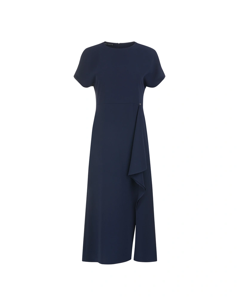 Navy dress with an asymmetric slit | Casual collection | Dika.rs Navy dress with an asymmetric slit | Casual collection
