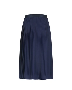 Navy pleated midi skirt | Skirts - 4