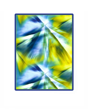 Pareo with an abstract blue-green pattern | Scarfs - 3
