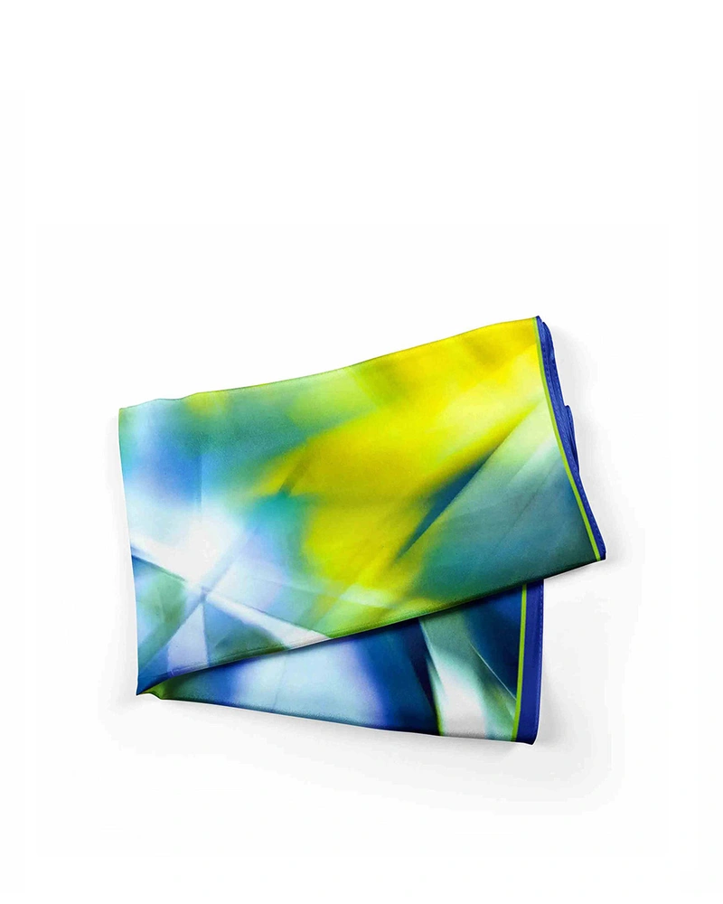 Pareo with an abstract blue-green pattern | Scarfs