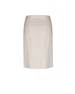 Pencil skirt in fine beige houndstooth | Skirts and Shorts - 3