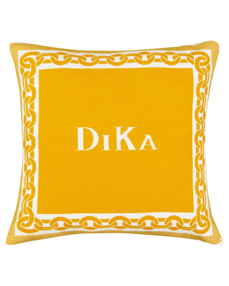 Жакардова калъфка за възглавница с лого | DIKA HOME