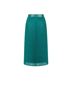 Pleated skirt in an Eucalyptus shade with a flowing silhouette | Skirts | Dika.com - 3 Pleated skirt in an Eucalyptus shade with a flowing silhouette | Skirts - 3