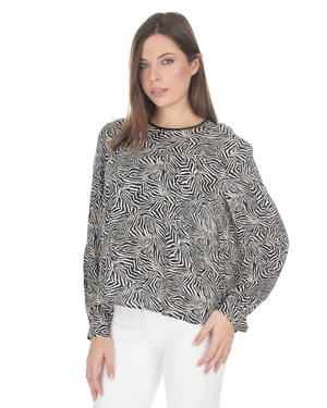 Rayon blouse with animal print | Blouses - 1