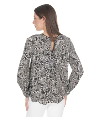Rayon blouse with animal print | Blouses - 2
