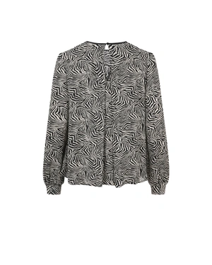 Rayon blouse with animal print | Blouses - 3