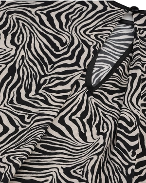 Rayon blouse with animal print | Blouses - 4
