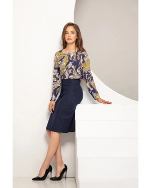 Rayon blouse with print | Blouses - 2