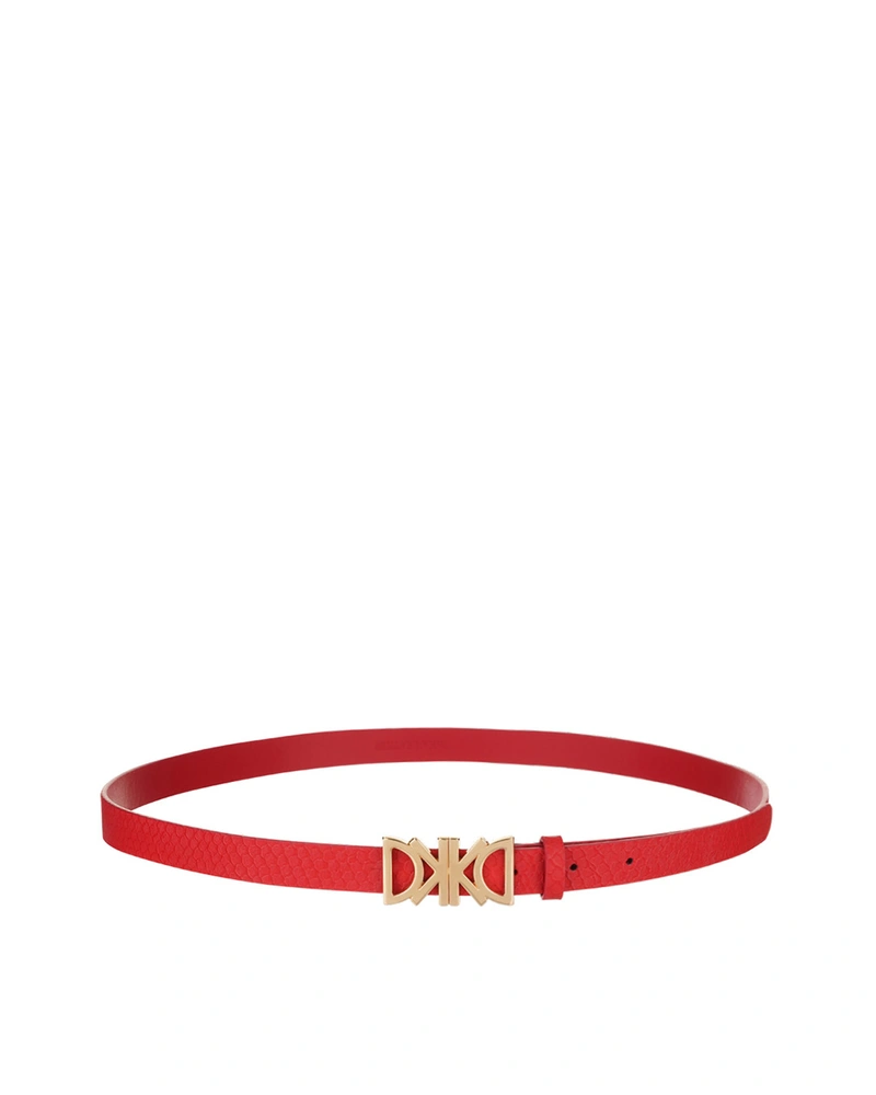 Red belt with DKKD buckle | Belts