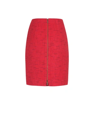 Red straight tweed skirt | All products - 1