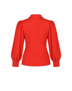 Red women’s viscose and rayon shirt | Shirts - 1