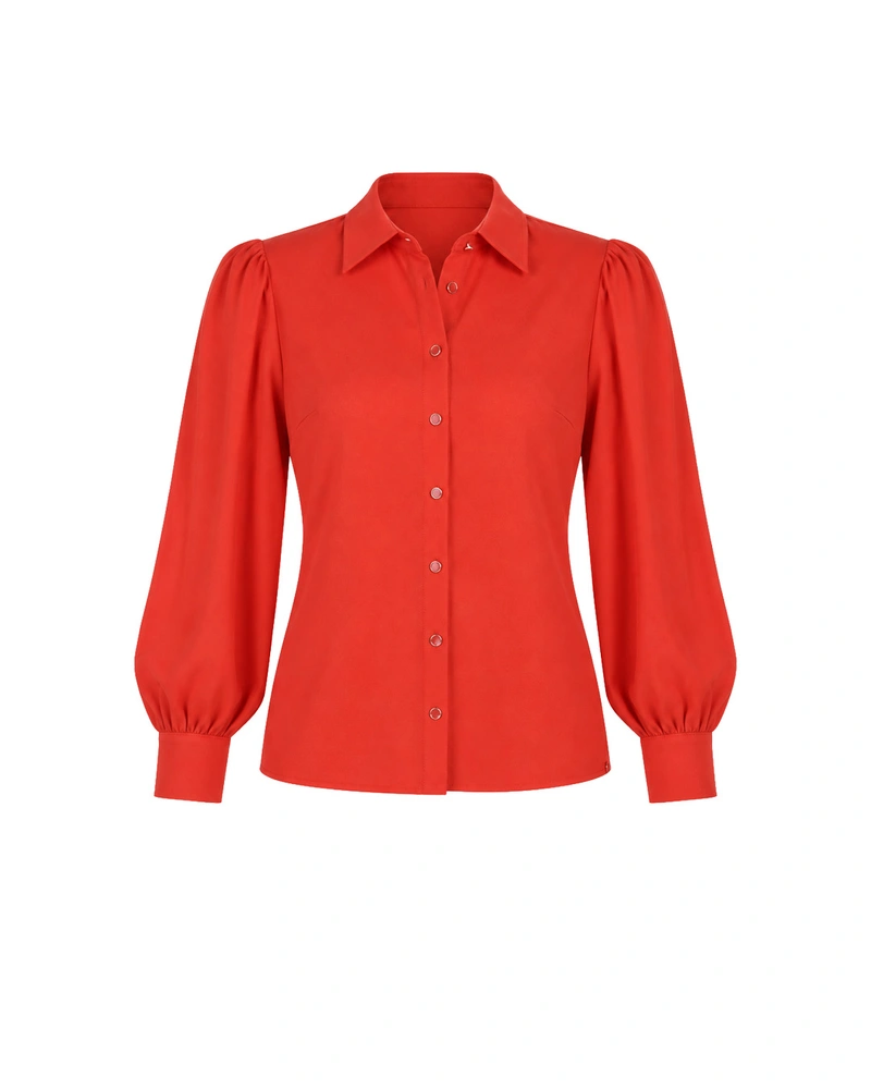 Red women’s viscose and rayon shirt | Shirts